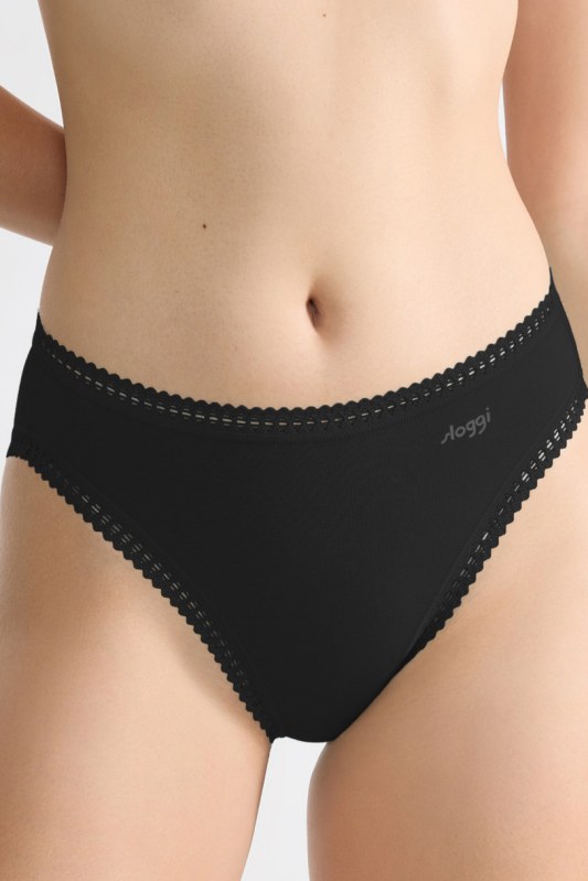 SLOGGI GO CRUSH KALHOTKY S VYSOKOU NOHAVIČKOU 3PACK BLACK