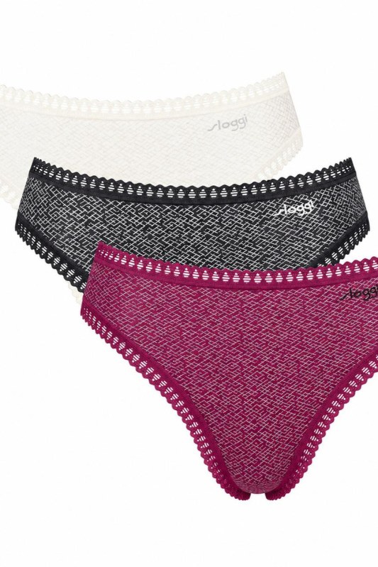 FIGI SLOGGI GO CRUSH HIGH LEG C3P M014 - Dámské spodní prádlo kalhotky a&nbsp;tanga