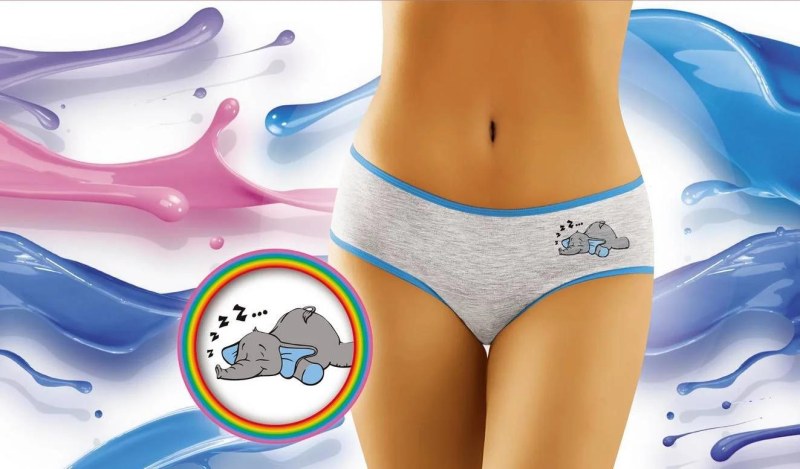 Dámské kalhotky Funny Elephant 2501 - Wol-Bar - Dámské spodní prádlo kalhotky a&nbsp;tanga