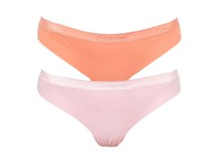 Tanga 2pcs QD3695E-CDJ oranžovorůžová - Calvin Klein