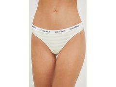 Dámská tanga D1617E 5XE bílá/žlutá - Calvin Klein