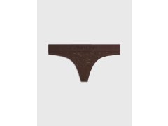 Dámská tanga 000QF7287E BKC tm. hnědé - Calvin Klein