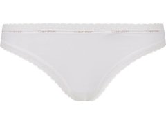 Dámská tanga Thong Bottoms Up 000QD3763E 100 bílá - Calvin Klein