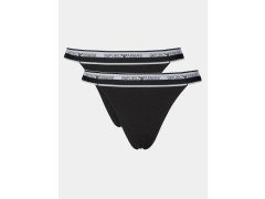 Dámská tanga 2Pack 164522 4R227 00020 černá - Emporio Armani