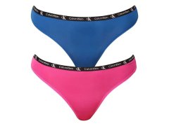 Dámská tanga Micro 1996 2Pack QD5035E-C0Z - Calvin Klein