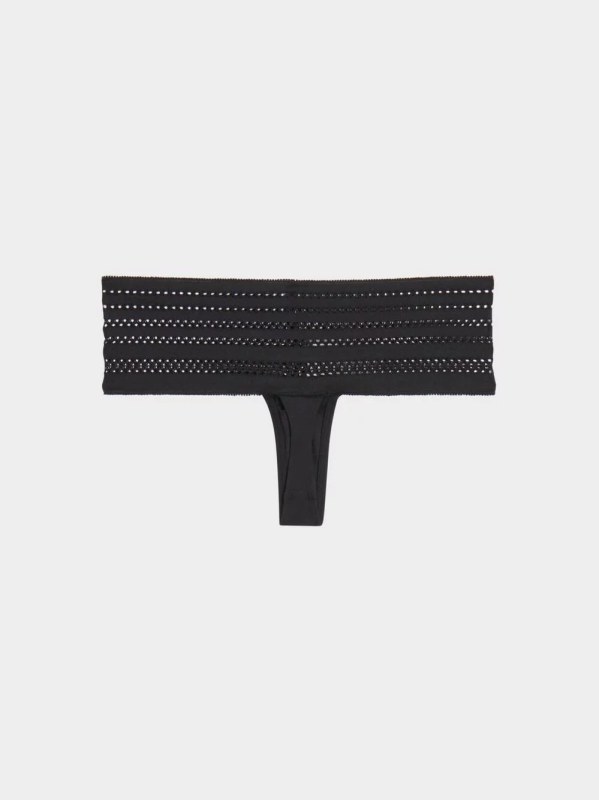 Dámská tanga Cotton Wide thong DK5025 - DKNY - Dámské spodní prádlo kalhotky a&nbsp;tanga tanga