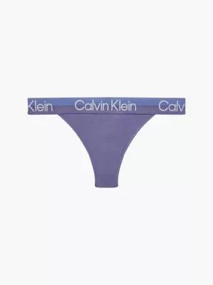 Dámské tanga QF6686E - VDD - Borůvková - Calvin Klein