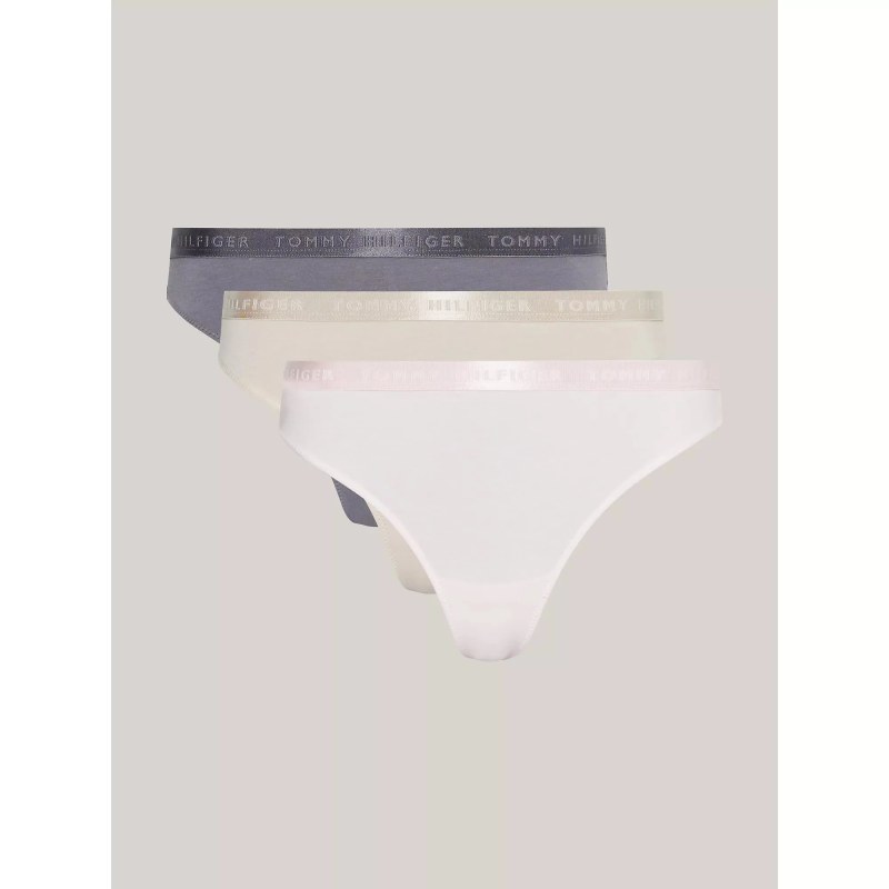 Dámská tanga 3 PACK UW0UW04480 0R4 vícebarevné - Tommy Hilfiger