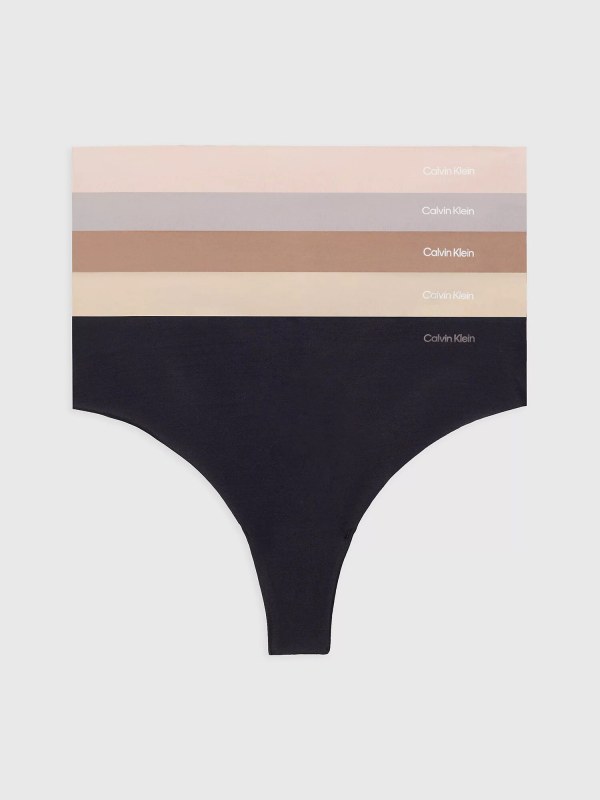 Dámská tanga 5Pack 000QD3556E NP1 vícebarevné - Calvin Klein - Dámské spodní prádlo kalhotky a&nbsp;tanga tanga
