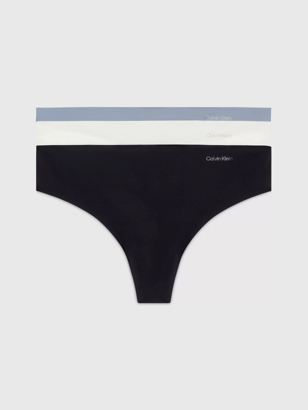 Dámská tanga 3Pack 000QD3558E NP0 vícebarevné - Calvin Klein