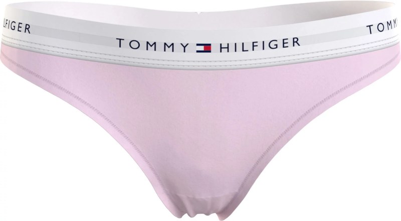 Dámská tanga LOGO WAISTBAND THONG UW0UW03835TOG světle růžová - Tommy Hilfiger