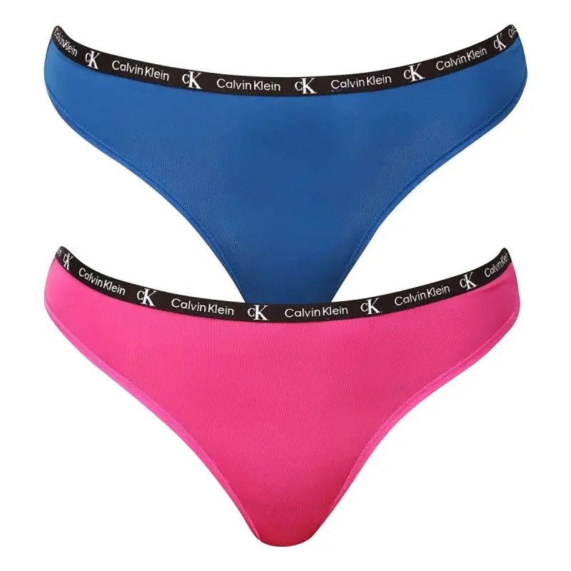 Dámská tanga Micro 1996 2Pack QD5035E-C0Z - Calvin Klein - Dámské spodní prádlo kalhotky a&nbsp;tanga tanga
