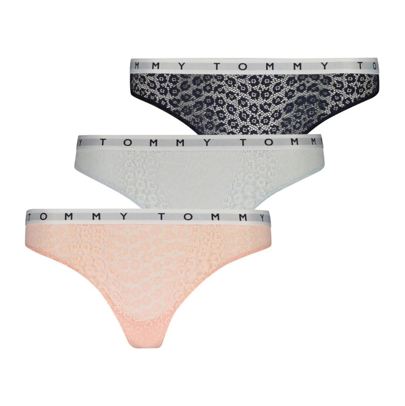 Dámská tanga Lace 3 Pack UW0UW02524-0TX - Tommy Hilfiger - Dámské spodní prádlo kalhotky a&nbsp;tanga tanga