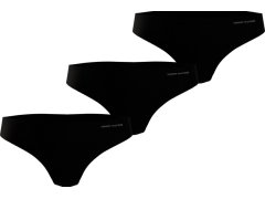 3PACK dámská tanga Tommy Hilfiger černá (UW0UW02829 0R7)