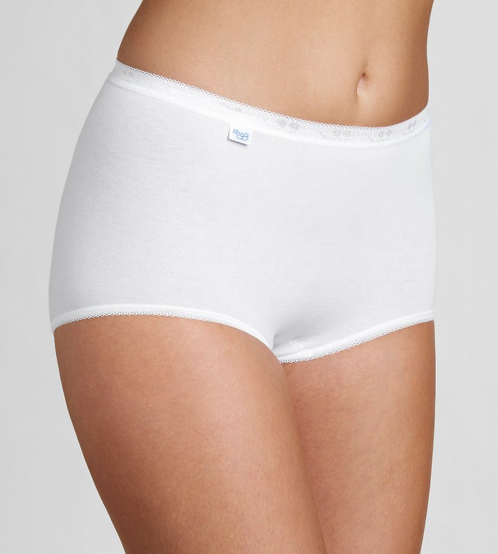 Dámské kalhotky Sloggi Basic+ Maxi 2P bílé 0003 - Dámské spodní prádlo kalhotky