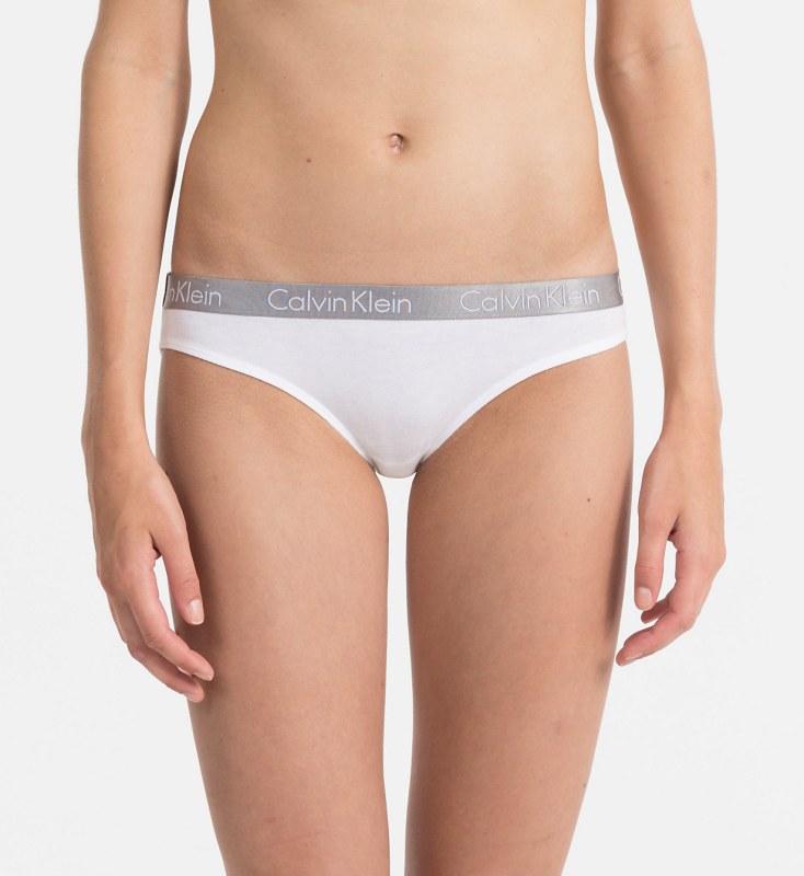 Dámské kalhotky QD3540E-100 bílé - Calvin Klein - Dámské spodní prádlo kalhotky