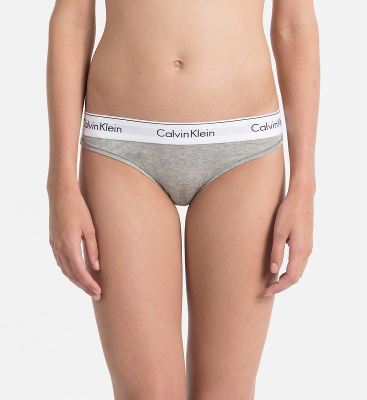 Kalhotky F3787E-020 šedá - Calvin Klein - Dámské spodní prádlo kalhotky