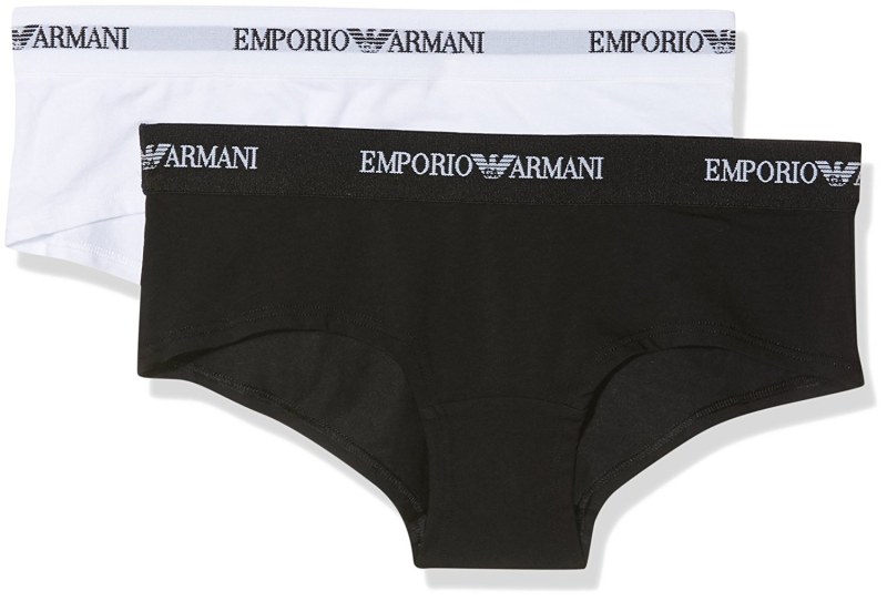 Kalhotky 2pcs 163263 CC317 00911 černobílá - Emporio Armani - Dámské spodní prádlo kalhotky