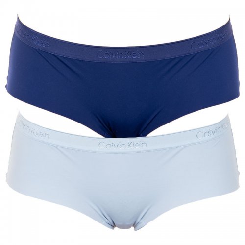 Kalhotky 2psc QD3696E-AAN modrá - Calvin Klein - Dámské spodní prádlo kalhotky