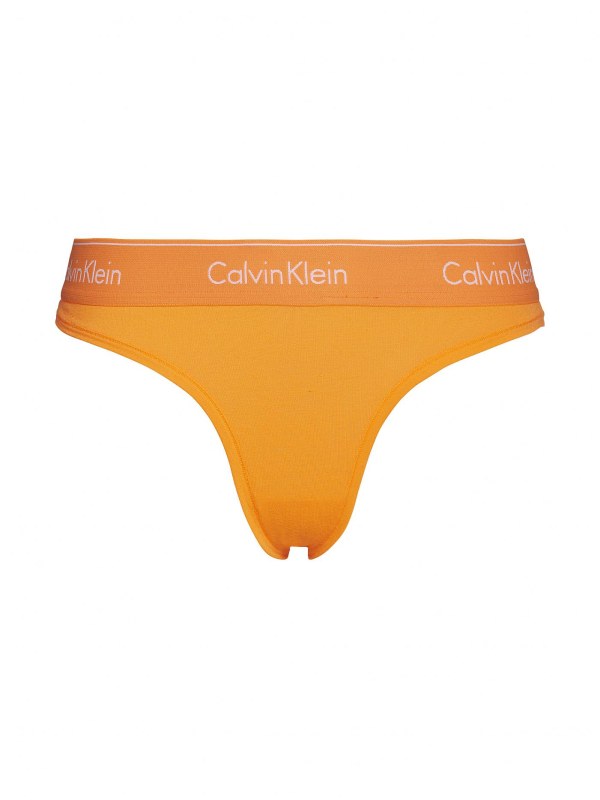 Kalhotky QF1671E-6TQ oranžová - Calvin Klein - Dámské spodní prádlo kalhotky
