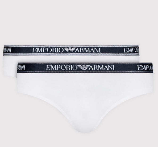 Dámské kalhotky - 163334 2R227 00010 - bílá - Emporio Armani - Dámské spodní prádlo kalhotky