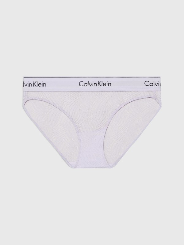 Dámské kalhotky BIKINI 000QF7712E LL0 lila - Calvin Klein - Dámské spodní prádlo kalhotky
