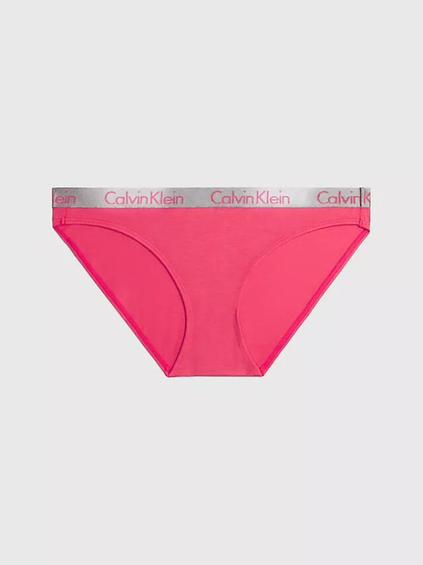 Dámské kalhotky BIKINI 000QD3540E XAV malinové - Calvin Klein - Dámské spodní prádlo kalhotky