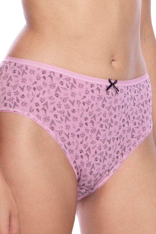 Dámské kalhotky BIKINI L-127BI-25 3-pack černo-růžové - Lama - Dámské spodní prádlo kalhotky