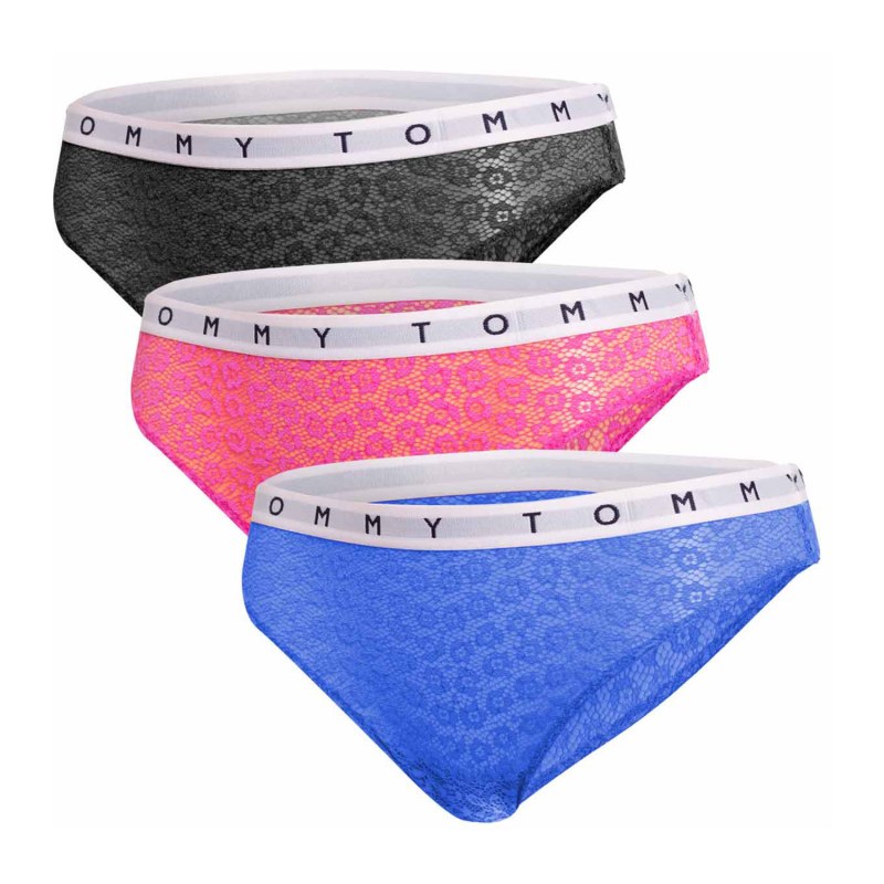 Dámské kalhotky Lace 3Pack UW0UW02522-0VH - Tommy Hilfiger Dámské kalhotky Lace 3Pack UW0UW02522-0VH - Tommy Hilfiger - Dámské spodní prádlo kalhotky