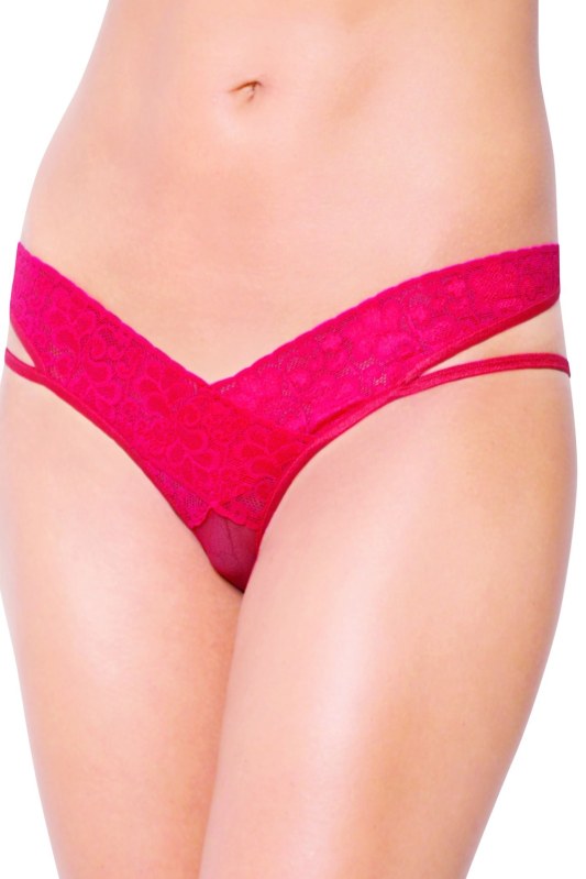 Erotické kalhotky 2438 red - SOFTLINE COLLECTION - Dámské spodní prádlo kalhotky