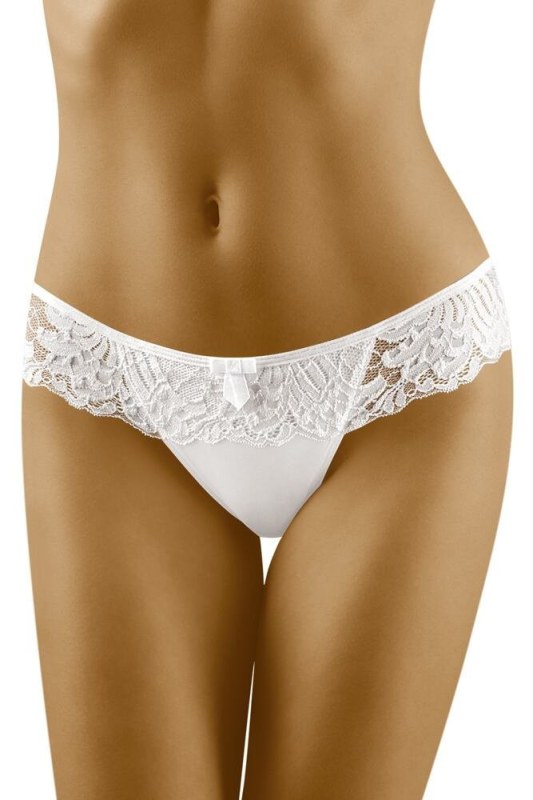 Dámské krajkové brazilky Karioka bílé - Dámské spodní prádlo kalhotky