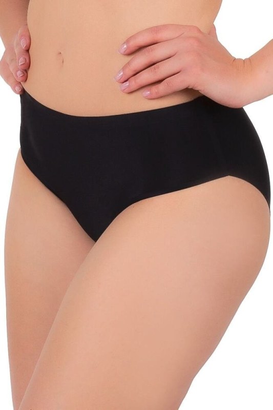 Bezešvé kalhotky Maxi Bikini černé - Dámské spodní prádlo kalhotky