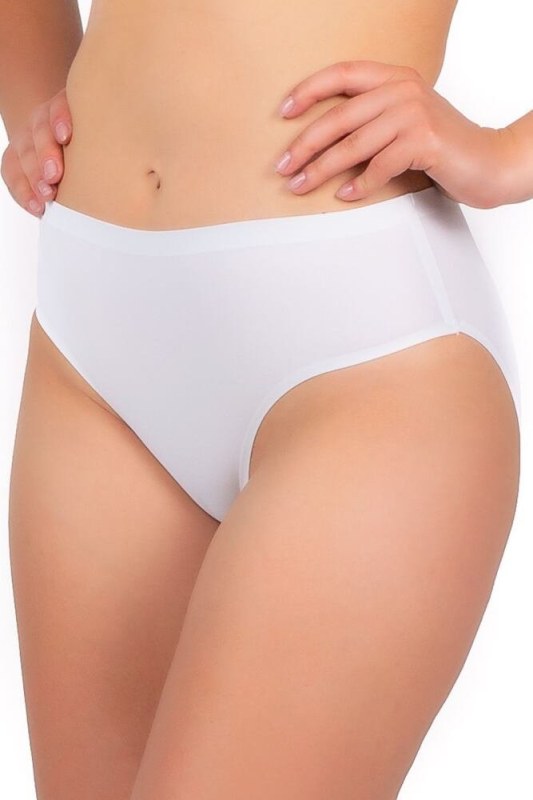 Bezešvé kalhotky Maxi Bikini bílé