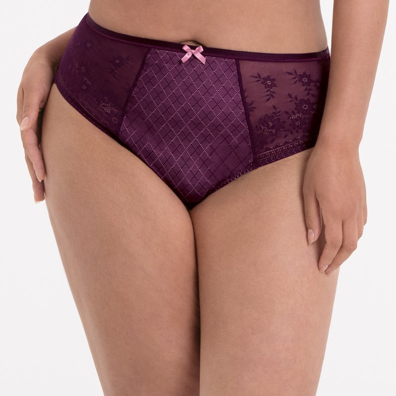 Rosemary kalhotky vyšší+ 1385 purple - RosaFaia Rosemary kalhotky vyšší+ 1385 purple - RosaFaia - Dámské spodní prádlo kalhotky