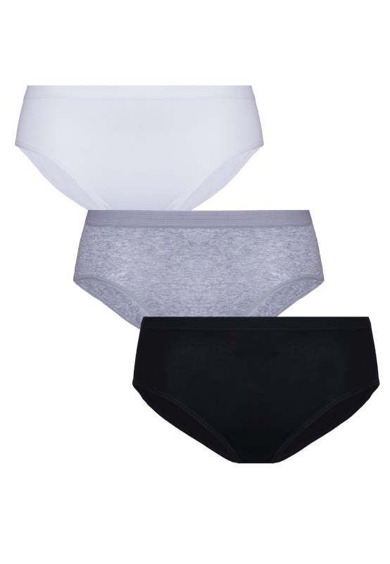 Eldar 3Pack Kalhotky Simone Black/Wihte/Light Grey - Dámské spodní prádlo kalhotky