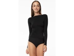 Dámské bezešvá košilka s dlouhým rukávem Simple Longsleeve Černá - Julimex