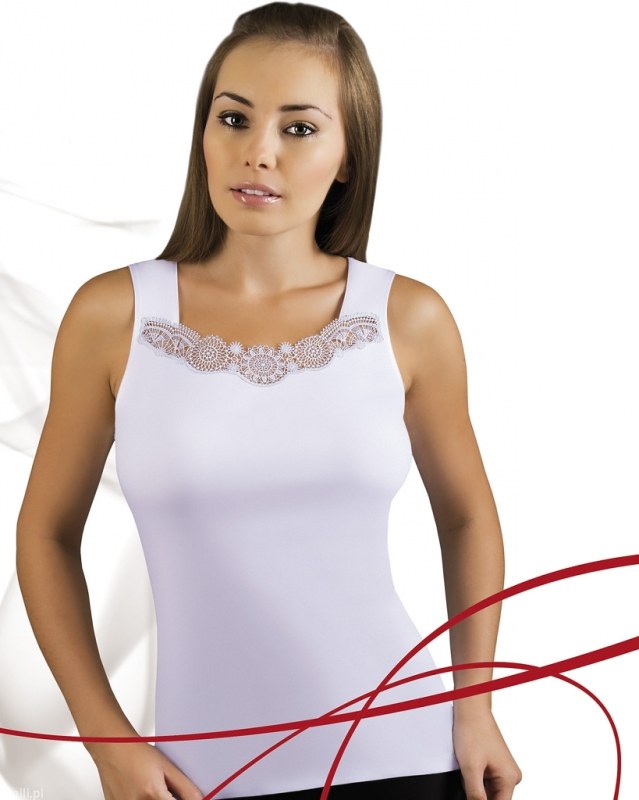Bílá dámská košilka Emili Milia S-XL - Dámské spodní prádlo košilky
