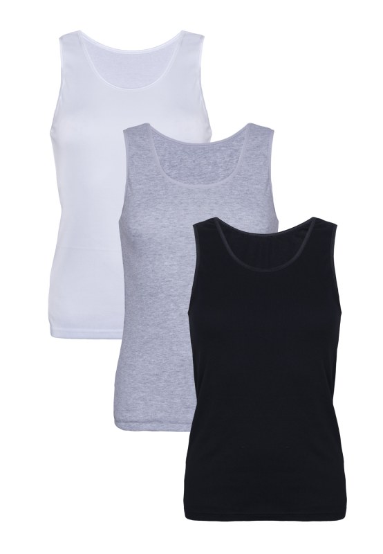 Dámská košilka Eldar 3Pack Camisole Clarissa Black/White/Grey - Dámské spodní prádlo košilky