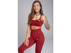 Sportovní podprsenka Seamless Bordo - Gym Glamour