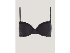 Dámská podprsenka TONAL LACE DEMI-CUP BRA UW0UW04546 BDS černá - Tommy Hilfiger