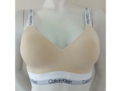 Dámská podprsenka QF7030E ACK světle béžová - Calvin Klein