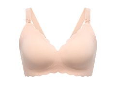 MOMCOZY YN46 bezešvá kojící podprsenka Floral Support tělová barva velikost S