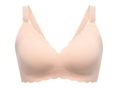 Momcozy YN46 (XL) | Jelly Strip – Bezešvá květinová kojící podprsenka typu push-up | Béžová s&nbsp;květinovým vzorem