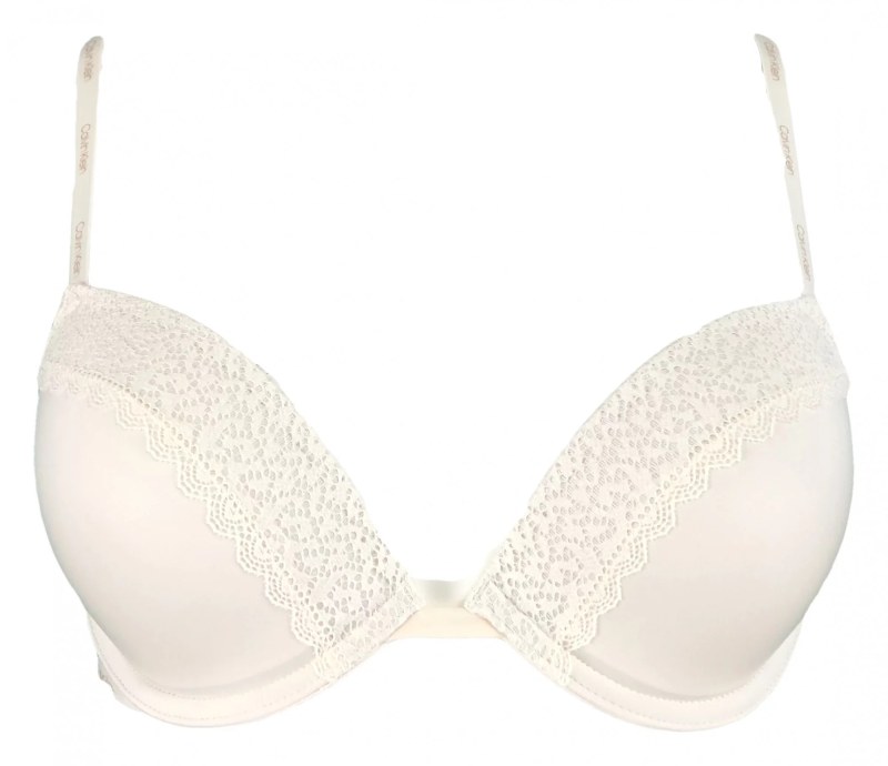 Podprsenka push-up QF5145E krémová - Calvin Klein - Dámské spodní prádlo podprsenky