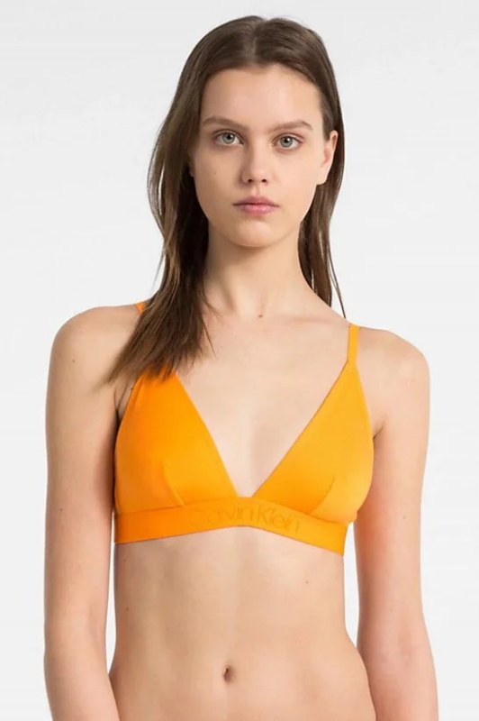Podprsenka bez kostice QF4945E-5FQ oranžová - Calvin Klein