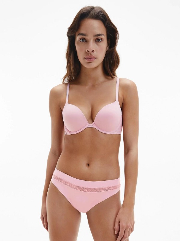 Plunge push up podprsenka QF5613E 7Z2 růžová - Calvin Klein