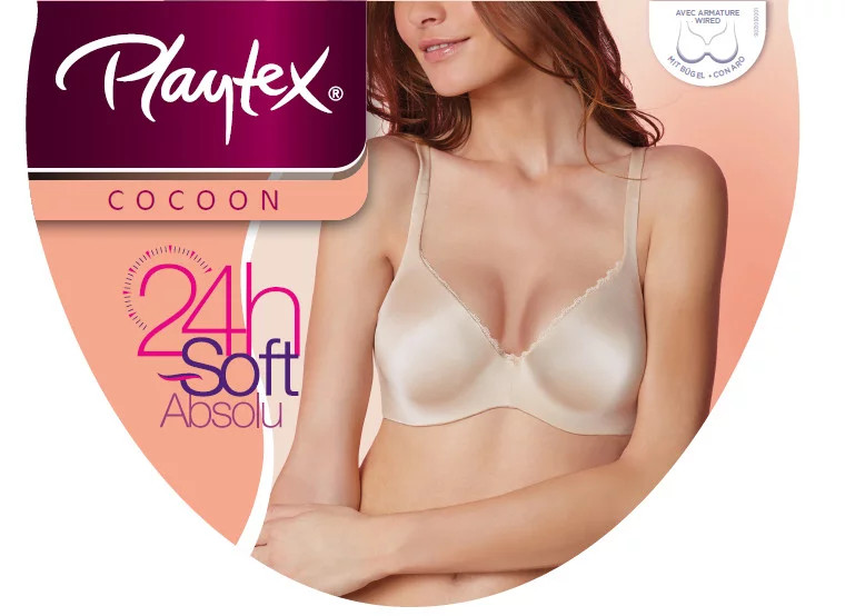 Vyztužená podprsenka s&nbsp;kosticemi COCOON P4183 - Playtex - Dámské spodní prádlo podprsenky