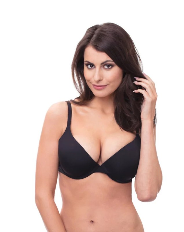 Dámská hladká podprsenka 9443 T-SHIRT PLAIN BRA černá - WONDERBRA