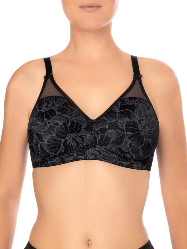 Dámská podprsenka Vision Bloom 0203288 434 black bloom - Felina