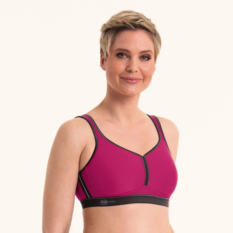 Dámská sportovní podprsenka Performace 5566 pink/anthrazit - Anita - Dámské spodní prádlo podprsenky